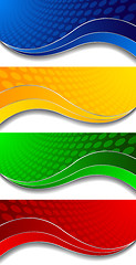 Image showing Vector collection of four bright banners