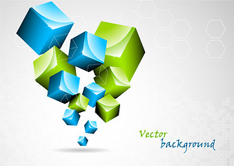 Image showing Abstract background with 3d element