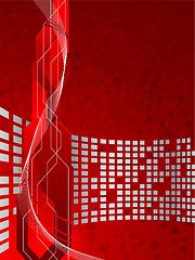 Image showing Vector red futuristic background