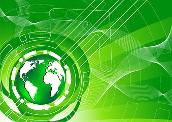 Image showing Vector green background