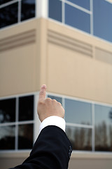 Image showing Businessman pointing