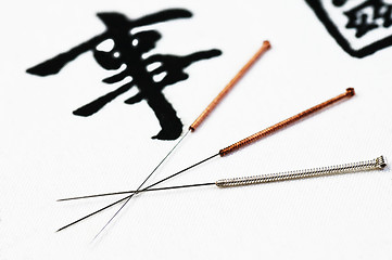 Image showing acupuncture needles