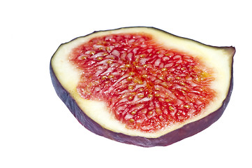 Image showing closeup of a cut of a fig 