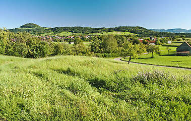 Image showing country idyll with village and view to German Alb