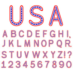 Image showing USA symbol alphabet letters isolated