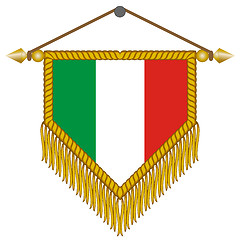 Image showing vector pennant with the flag of Italy