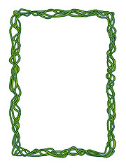 Image showing green abstract liana decorative frame