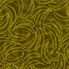 Image showing yellow banana contour seamless