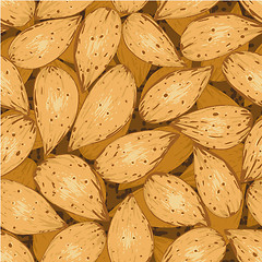 Image showing shelled almonds seamless background