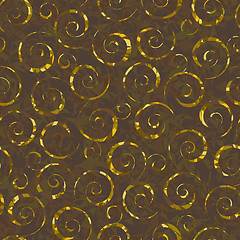 Image showing abstract gold floral seamless background pattern