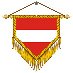 Image showing vector pennant with the flag of Austria