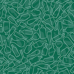 Image showing bottles seamless pattern background