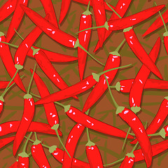 Image showing red cayenne chili pepper seamless