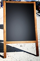 Image showing Restaurant menu chalkboard 