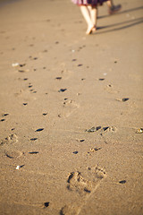 Image showing Footprints in sand