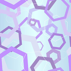 Image showing Abstract hexagon hi-tech seamless background
