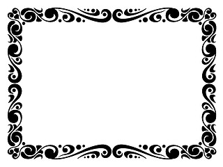 Image showing simple ornamental decorative frame