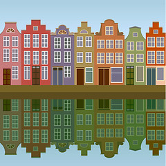 Image showing Houses on Amsterdam canal