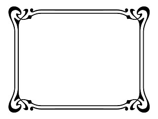 Image showing art nouveau ornamental decorative frame