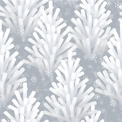 Image showing frozen Christmas tree seamless