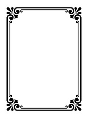 Image showing simple ornamental decorative frame