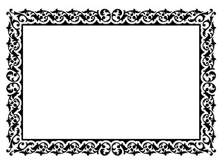 Image showing simple ornamental decorative frame