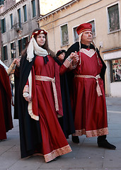 Image showing Medieval couple