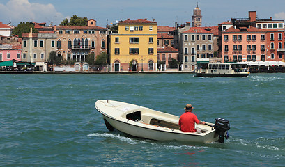 Image showing Motor boat in Venice