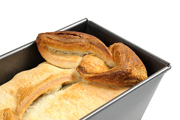 Image showing Puff pastry in metallic form