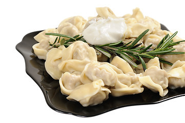 Image showing Ravioli on a plate