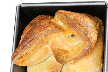 Image showing Puff pastry in metallic form