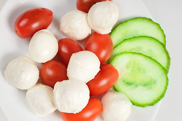 Image showing Diet salad with cherry tomatoes