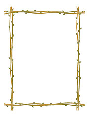 Image showing twig sprig frame pattern background