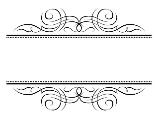 Image showing calligraphy vignette ornamental penmanship decorative frame
