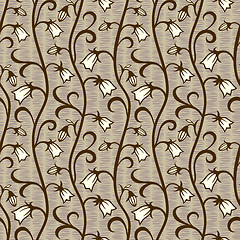 Image showing bells flowers seamless background