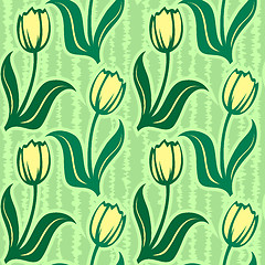 Image showing tulip seamless background pattern