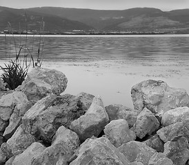 Image showing Stones on riverbank