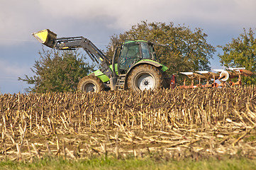 Image showing agriculture machine with plow