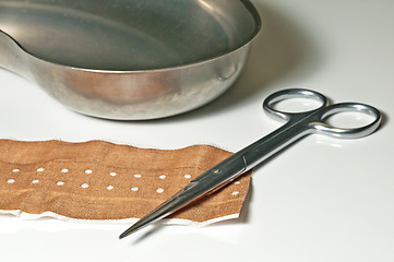 Image showing scissors and band-aid