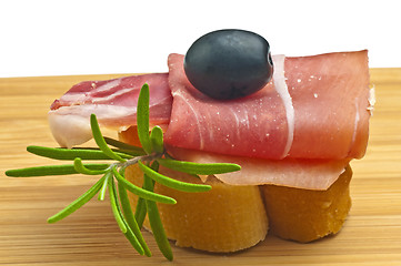 Image showing ham of Spain Jamon Serrrano