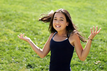 Image showing Happy surprised girl