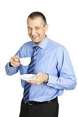 Image showing business man coffee break
