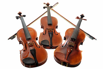 Image showing three violins