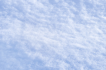 Image showing Detail of snow texture with shadows - background