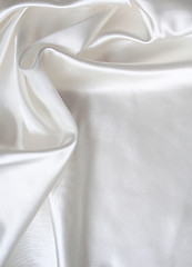 Image showing Smooth elegant white silk as background