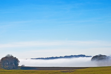 Image showing descending fog in autumn