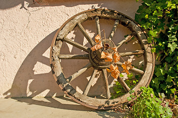 Image showing old car wheel