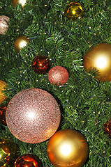 Image showing christmas tree with balls