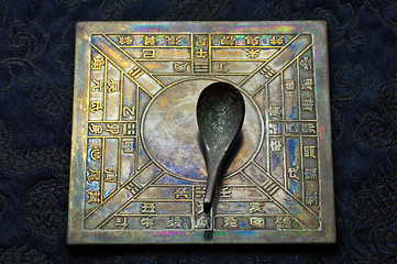Image showing antique chinese  spoon compass 
