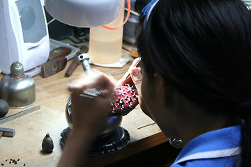 Image showing Asian jeweller